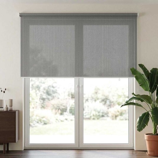 vidaXL Utendørs Rullegardin 90% UV-blokk Lysegrå 240 x 230 cm HDPE
