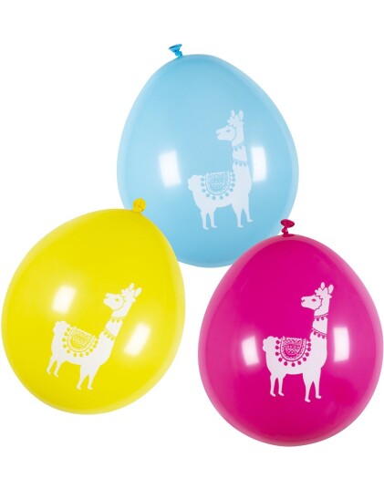 6 stk 25 cm Ballonger Lama Fest