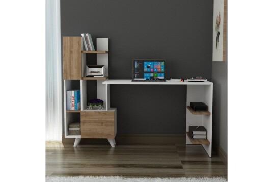 Etormay Skrivebord 60x170 cm Hvit/Brun Hanah Home