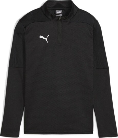 PUMA Treningsjakke teamFINAL 1/4 glidelås Svart Barn størrelse YXS/116 cm