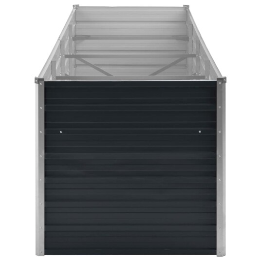 vidaXL Høybed antrasitt 320x80x77 cm galvanisert stål