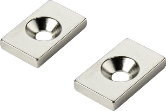 Tru Components W20l12t3 M4 Permanentmagnet Rektangulær L X B X H 20 X 12 X 3 Mm N35 Maks Grense /Tilltemperatur 80 °C
