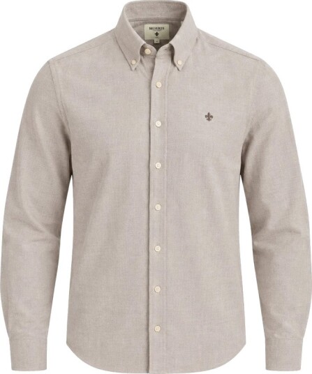 Morris Watts Flannel Shirt Slim Fit   Beige   M