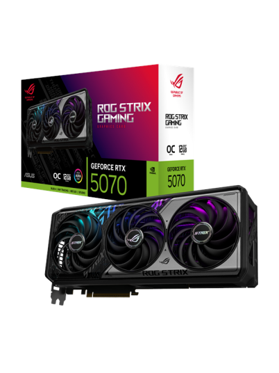 ASUS GeForce RTX 5070 ROG STRIX OC 12GB GDDR7 Grafikkort med 3 Vifter
