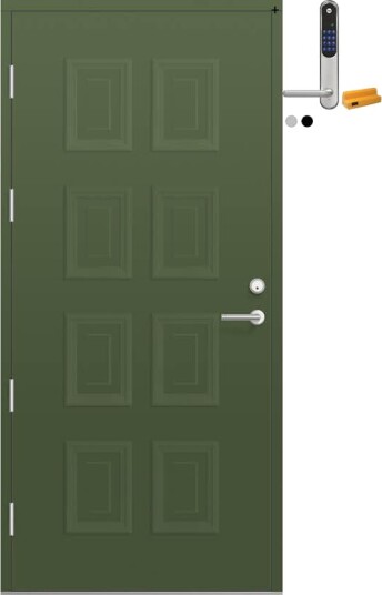 Ytterdør Bygg1 Fjord 01 med Yale Doorman Classic Home