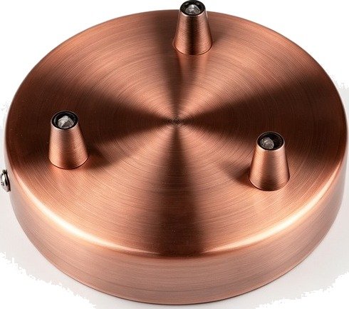 Ledlife Baldakin i rødkobber Ø12cm høyde 2,5cm 3 huller takrosett