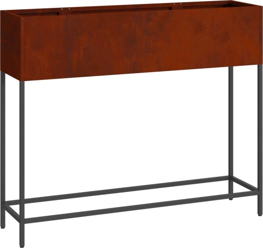  hevet hagebed 100x26x82 cm værbehandlet stål