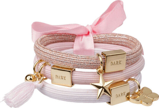 DARK Hair Ties Hair Ties Charm Combo Cotton Candy Gold 3pcs DARK Hair Ties Hair Ties Charm Combo Cotton Candy Gold 3pcs