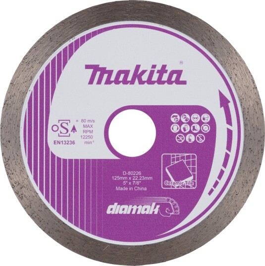 Makita Diamantkappeskive, Ø125 Mm, For Keramiske Fliser D-80226 Makita Diamantkappeskive, Ø125 Mm, For Keramiske Fliser D-80226