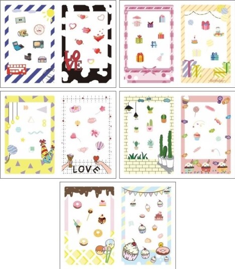 Loveinstant Sett 10X Klistremerkerammer For Fuji Instax Mini 99 12 11 40 Evo Liplay Link