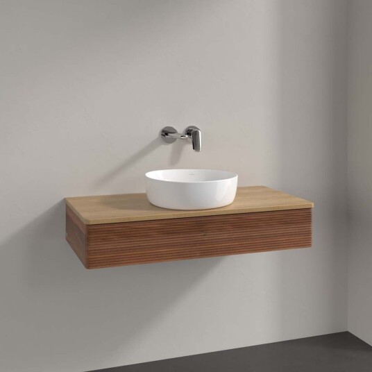 Villeroy & Boch  Antao Servantskap med 1 skuff 100x50x19 cm u/lys Valnøtt/Eik
