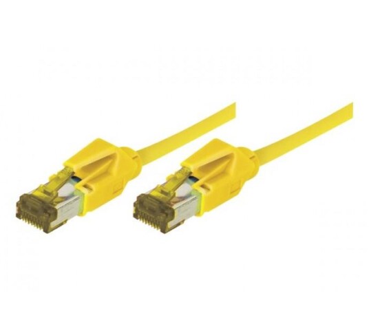 EXC Patch Cord RJ45 CAT.7 S/FTP Copper LSZH (Halogenfri) Snagless Yellow 0.50m