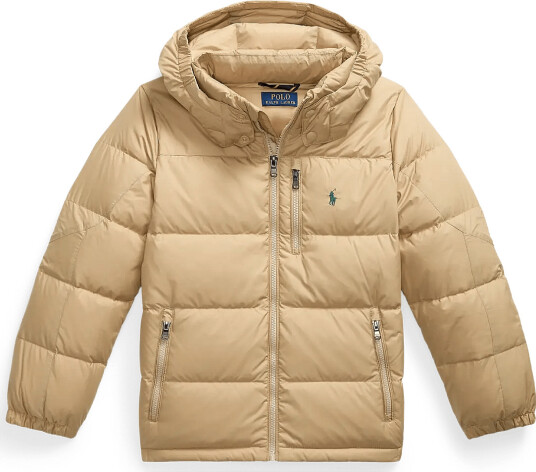 Ralph Lauren Kids The Gorham Down Hooded Jacket Beige 138 149