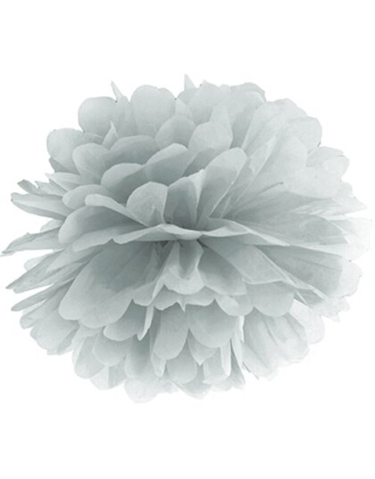 Sølvfarget Pom Pom 25 cm Sølvfarget Pom Pom 25 cm