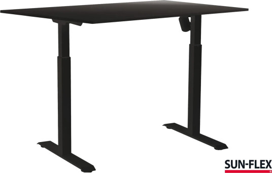 Sun-Flex®Easydesk Adapt L, Traffic Black, Sort Laminat, 140*80 Cm