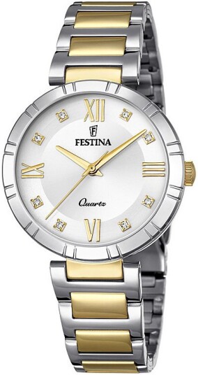 Festina Dameklokke F16937 A Mademoiselle Sølvfarget/Gulltonet stål Festina Dameklokke F16937 A Mademoiselle Sølvfarget/Gulltonet stål
