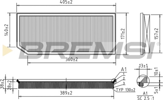 Luftfilter BREMSI FA1242 Luftfilter BREMSI FA1242