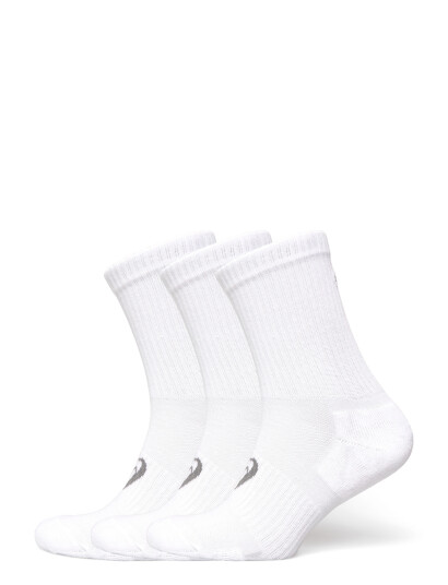 Asics 3 Pack Crew Sock White L Asics 3 Pack Crew Sock White L