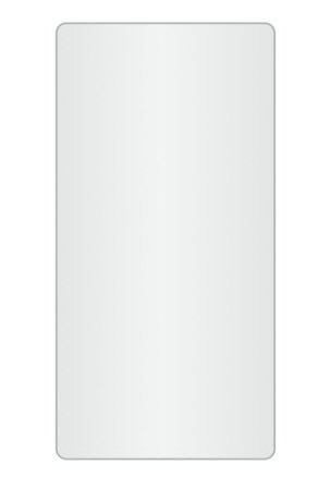 Loevschall Refine Square speil, 45x90 cm, børstet aluminium
