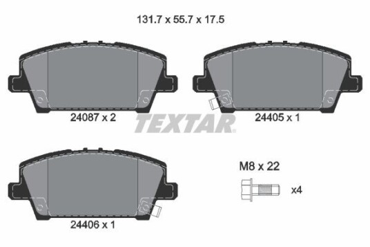 Bremseklosser TEXTAR 2408701