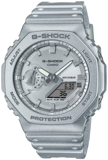 Casio Herreklokke GA 2100FF 8AER G Shock Sølvfarget/Resinplast