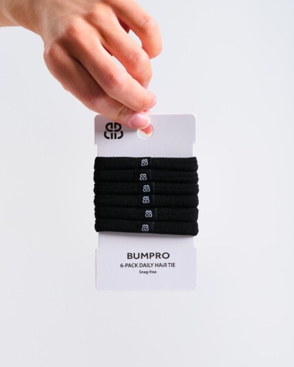Bumpro 6-pack Daily Hair Tie Black - One-Size