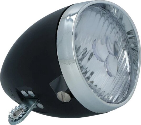 Sykkellykt Dresco Classic LED 3 LED 30 lm 80 m rekkevidde svart