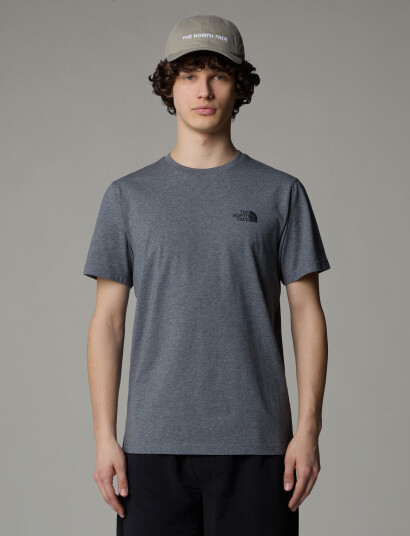 The North Face M S/S Simple Dome Tee - Grey - XS The North Face M S/S Simple Dome Tee - Grey - XS