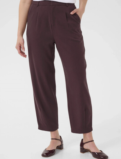 Kaffe Kamerle Pants Cropped   Burgundy   42