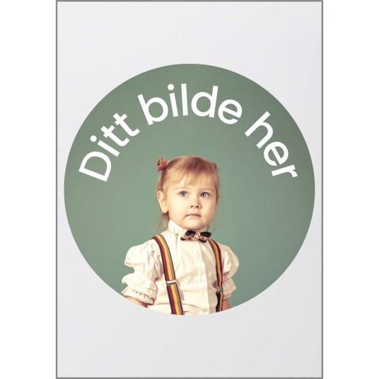 Spiselig Kakebilde Med Eget Motiv Rund 20cm