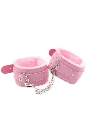 Premium Fur Lined Wrist Restraints Pink