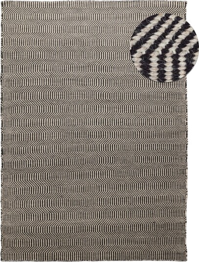Ullteppe Larkana beige/svart Størrelse: 140 x 200 cm