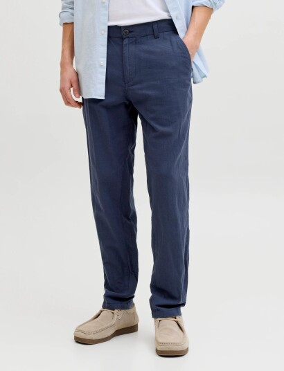 Jack & Jones Jpstace Summer Linen Blend Chino Pant Sn Navy 32 x 30