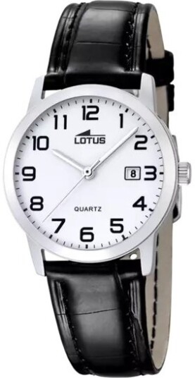 Lotus Dameklokke 18240/1 Classic Hvit/Lær Ø29.8 mm