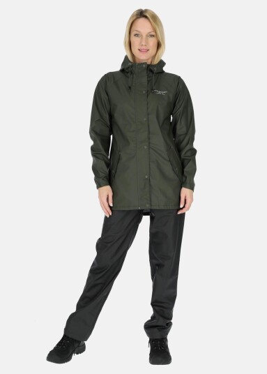 Tjärnö Rain Set W, Olive/Black, 48, Sett Jakke + Bukse Tjärnö Rain Set W, Olive/Black, 48, Sett Jakke + Bukse