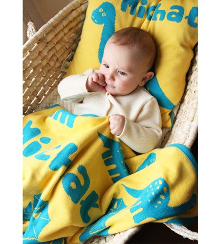 Dino Babyteppe med navn. XXL