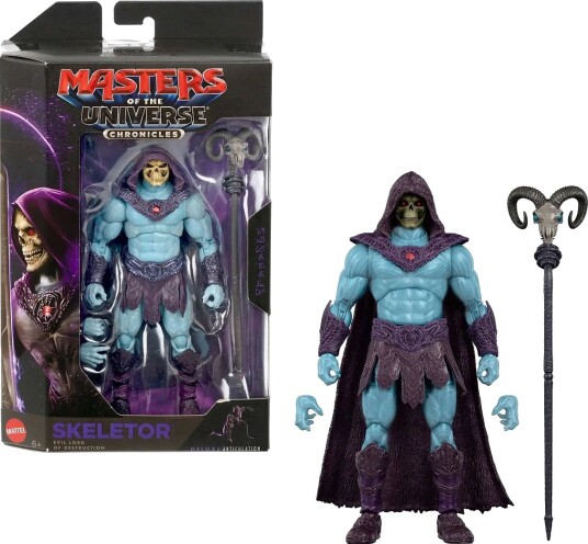 Motu 2026 Movie Accurate Chronicles Skeletor 6.5 Inch Action Figure Villain Blue One Size