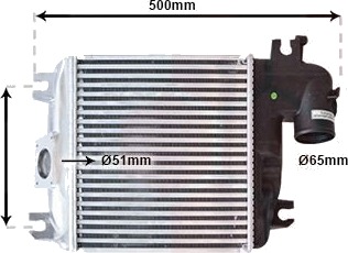 Intercooler VAN WEZEL 53014705