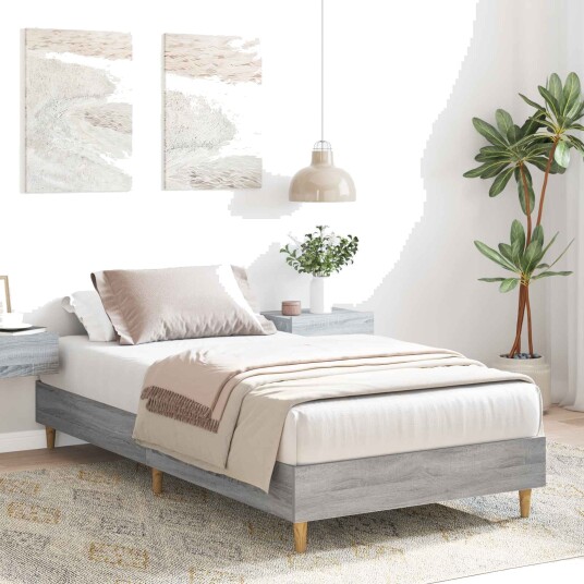 Sengestamme Grå Sonoma 80 x 200 cm Konstruert tre Sengestamme Grå Sonoma 80 x 200 cm Konstruert tre