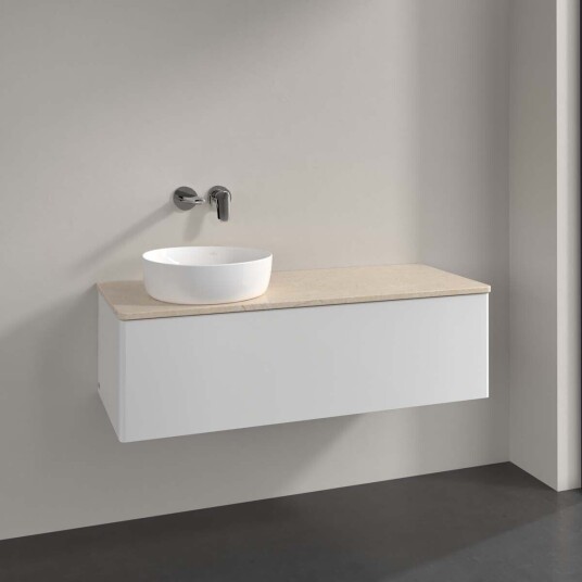 Villeroy & Boch  Antao Servantskap med 1 skuff 120x50x36 cm m/lys Hvit Blank/Crème
