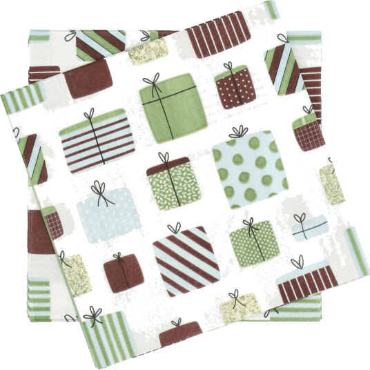 Scandi Essentials Gavepapirserviett Multi, 20-pakning, 33x33 cm