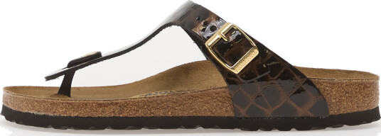Joggesko Birkenstock Gizeh LEN Emboss Leather Black EUR 40