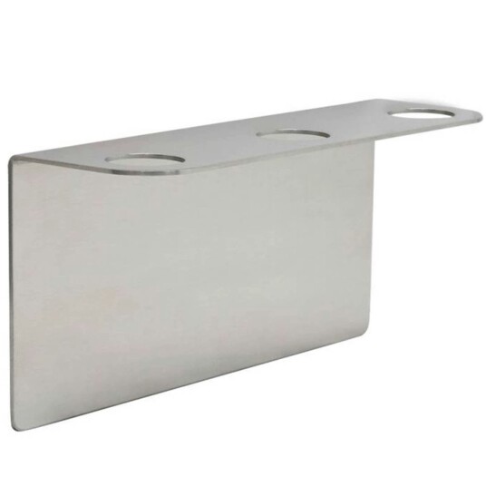 Beslag Design Base Trippel Såpepumpeholder Rustfritt Stål Beslag Design Base Trippel Såpepumpeholder Rustfritt Stål