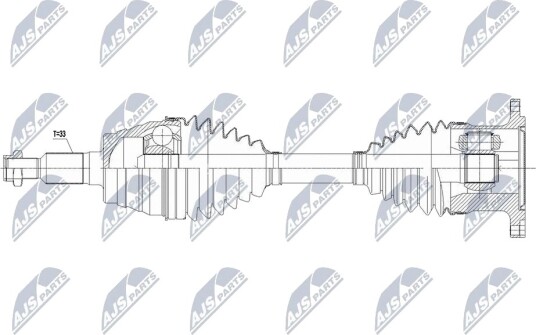 NTY NPW CH 165 Drivaksel