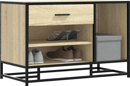  Skobenk sonoma eik 80x40x53,5 cm konstruert tre og metall 8721102842849