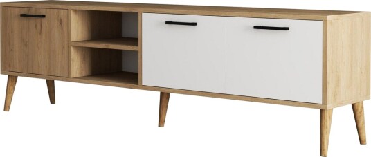 Essexa TV-benk 180x35 cm brun/hvit -