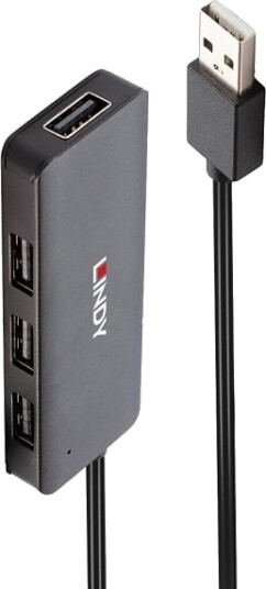 Lindy 42986 Usb 2.0 Usb 2.0 480 Mbit/S Svart Plast Rund Kabel