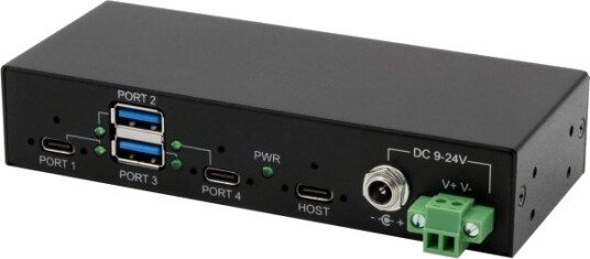 Usb 3.2 Hub 4-Porter Gen2 Inkl. Strømforsyning 2Xc Og 2Xa Tilkoblinger, Usb3.1 Kabel