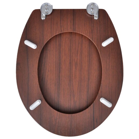 vidaXL Toalettseter 2 stk MDF brun