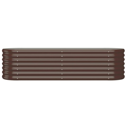 vidaXL Plantekasse pulverlakkert stål 152x40x36 cm brun